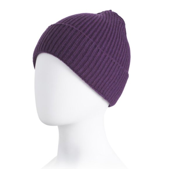 NEW TESMA Made In Italy Recycled Cashmere And Wool Blend Ribbed Beanie 1025 2m1 - Picture 2 of 3